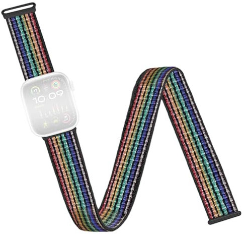 chinbersky Sportarmband Arm Knöchelband Kompatibel mit Apple Watch 49mm 46mm 45mm 44mm 42mm 41mm 40mm 38mm für Männer,Elastisches Nylon Armband Joggen für iWatch Ultra Series SE10/9/8/7/6/5/4/3/2/1