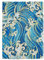 SUPERFINDINGS Fundas para libros A5, funda para libro de bolsillo, lavable, con cielo ondulado japonés en azul, funda de tela para cuaderno, 14,9 x 21,8 cm