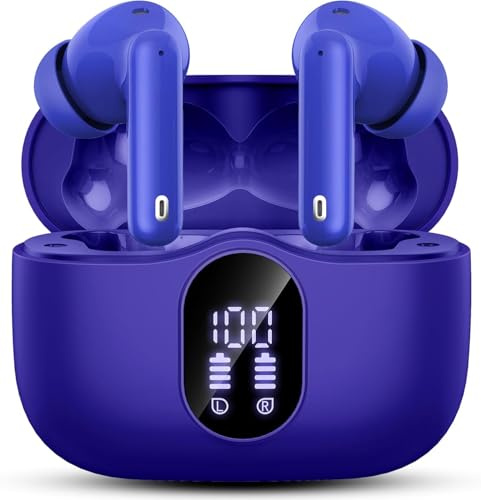 Btootos Bluetooth Kopfhörer, Kopfhörer Kabellos Bluetooth 5.3 Sport In Ear Kopfhörer mit 4 Mikrofon, 40 std Spielzeit, LED-Anzeige, ENC Lärmreduzierung, HiFi Stereo Ohrhörer für Arbeit und Studium