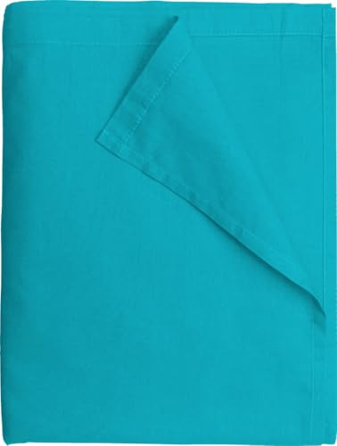Bettlaken 240 x 300 cm Türkis Blau - 100% Baumwolle 57 Fäden
