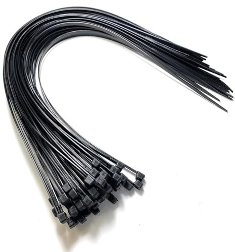 50 Pieces Black Cable Ties Extra Long 550mm X 9mm Wide Heavy Duty Nylon Cable Ties Zip Tie Wraps