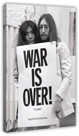 efhavce Poster The War Is Over, Leinwandposter, Schlafzimmer, Dekoration, Landschaft, Büro, Raumdekoration, Geschenk, 20 x 30 cm