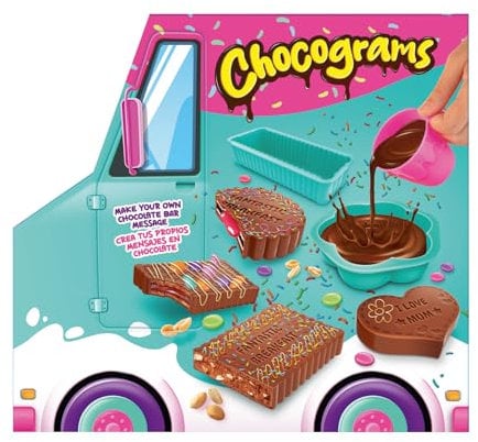 Zap Chef Chocograms | Create & Customise Your Own Chocolate Bars | Fun Chocolate Maker Kit for Kids | Includes Moulds, Message Boards, & More