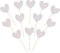 SYKYCTCY 40 Pack Silver Heart Cupcake Toppers Glitter Love Heart Valentine Cupcake Picks for Valentine's Day Theme Wedding Engagement Bridal Shower Birthday Party Cake Decorations Supplies