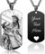 Rainsar Halskette mit Bild,Personalisierte Kette mit Bild,Herzkette mit Bild/Dog Tag Personalisiert Kette/Orbicular Foto Kette,Kette Herren mit Gravur Text Geschenk füR MäNner/Frauen Schmuck