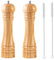 BINHAI Sal y Pimienta Molinillo Set, Sal Pimienta Molinillo Kit Manual Molinos Sólido con Fuerte Ajustable Molinillos de Cerámica 2 Piezas 8 Pulgadas (J 2 Colores madera)