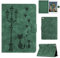 Rosbtib Funda para iPad Mini 5. 4. 3. 2. 1. Generación 7.9 Pulgadas Funda Protectora de Piel sintética con Soporte, Una Pareja de Gatos íntimos bajo una farola, para iPad Mini 5/4/3/2/1, Verde