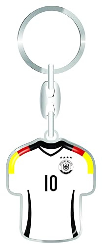 daged Deutschland Schlüsselanhänger Trikot Schlüsselring Harzbeschichtung 3D Effekt + Aufkleber praktische Funktionalität - TR - W1