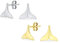 Set Mit Zwei Ohrsteckern Im HawaiiStil Motiv Nautische Meereslebewesen Walflossenschwanz Für Damen Und Teenager 925er Sterlingsilber Gelbgold 2,5 Mikron Vermeil