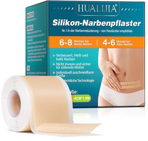 Silikon-Narbenpflaster (4 cm x 190 cm) - Wiederverwendbar & Zuschneidbar