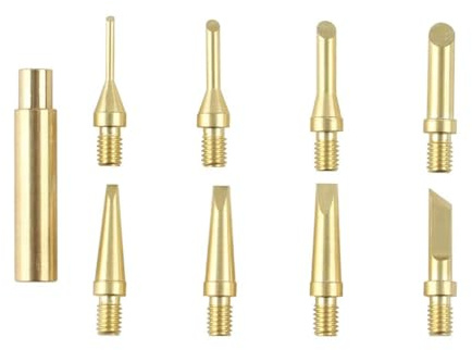 Koolenry 3D Printing Finishing Tool Trimming Head Heat Insert Nut Iron Tip Brass Hot Melt Heat Set Insert Tool Soldering Iron Tip