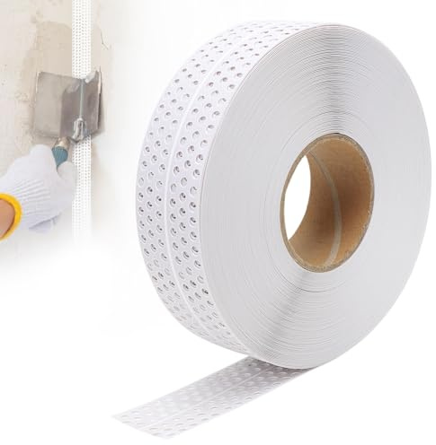 DASIAUTOEM Generisches Nahtabdeckband,40Mx5CM Fugenband Selbstklebend,Nahtabdeckband Trockenbau, Eckschiene Trockenbau PVC Kantenschutz,Gipskarton Fugenband Dichtungsband zum Verbinden von GK-Platten
