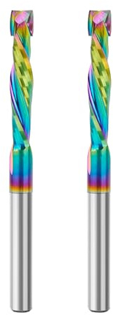 SpeTool 2 frese elicoidali da 4 mm, diametro di taglio 22 mm, lunghezza di taglio 22 mm, fresa a spirale, fresa CNC, fresa per fresa superiore, fresa per legno, router bit, fresa a a fori lunghi per
