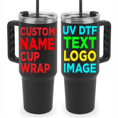 UV-DTF-Sticker nur für Tumbler (Kollektion) – individuelle Logo- & Namensabziehbilder für glatte Oberflächen | Transfers für Branding & personalisierte Trinkgefäße