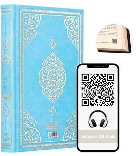 Tubibu Quran - Le Coran noble - Arabe - 17 × 24 cm | 616 pages | Cuir termo, coupe dorée, édition de qualité supérieure en arabe - Kuran Kerim Arapca (bleu)