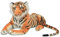 Festnight_ XXL Plüschtiger Tiger-Form Plüschtier 146x40cm Stofftiger Stofftier Plüsch Kuscheltier Spielzeug als Geschenk für Kinder - Braun