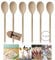 Set of 6 x 12 (300mm) Beechwood Wooden Spoon, Ideal for Baking, Decorating, Engraving Made in The EU. Tradeco Direct®