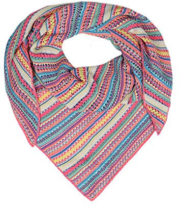 Zwillingsherz Dreieckstuch aus Baumwolle - Hochwertiger Grobstrick Schal im farbenfrohem Design für Damen Mädchen - Uni - XXL Hals-Tuch und Damenschal Strick-Waren - für Frühjahr Sommer und Herbst