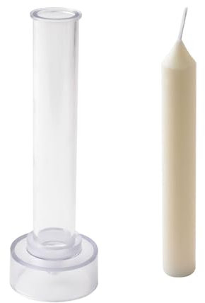 WANDIC Moule à bougie cylindrique en plastique transparent pour église, Noël, dîner, Saint-Valentin, décoration de la maison