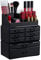 Relaxdays Make Up Organizer mit Schubladen, stapelbarer Schmuckkasten für Make Up, Acryl Schminkaufbewahrung, schwarz, 30 x 24 x 14 cm