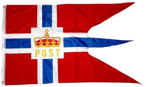 Fahne/Flagge Norwegen Post Hurtigruten 90 x 150 cm