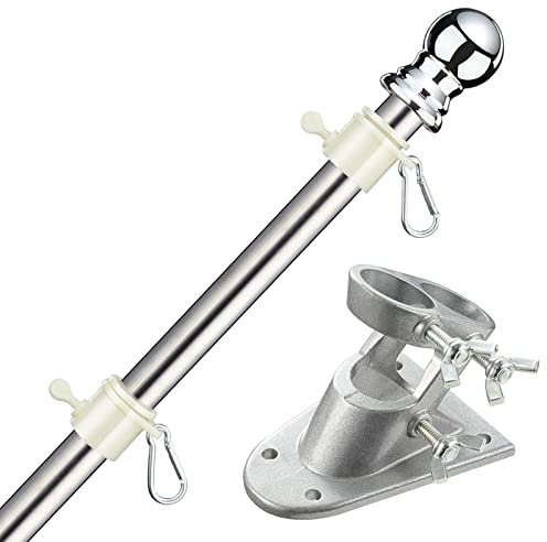 5 FT Flag Pole Kit with Bracket Outdoor Garden