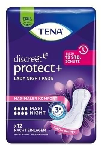 TENA LADY Discreet Inkontinenz Einlagen maxi night 12 St