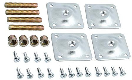 Bohaner Lot de 4 pieds inclinés pour fixation de table et meubles 10°