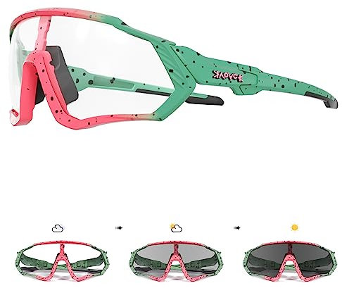 KAPVOE Gafas de Ciclismo Fotocromáticas con TR90 Gafas de Sol Deportivas Mujeres Hombres Running Transparente MTB Accesorios de Bicicleta 10