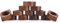 Ajuny Serviettenringe 12er-Set Handgefertigter Holz Runder Augenförmig 3,8 cm Dekorativer Serviettenhalter Organizer für Esstisch Besondere Anlässe Küche und Heim Dekoration