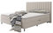 Mirjan24 Boxspringbett Geneba, Doppelbett mit 2 Bettkästen, Polsterkopfteil, Matratze und Topper, Stilvoll Bettgestell, Bett für Schlafzimmer, Polsterbett (180 x 200 cm, Swing 01)