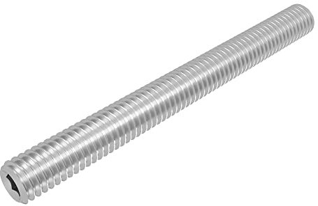 Perno filettato SECCARO con punta conica M8 x 80 mm, acciaio inox V2A VA A2, DIN 913 / ISO 4026, esagono incassato, 20 pezzi