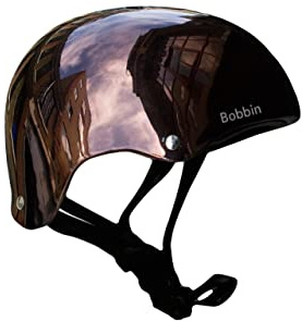 Bobbin Bike Helmet Lightweight Bicycle Helmet Adult Ladies Mens Kids Boys and Girls Cycle Helmet Safety Mirror Mirror 11 Vents with Adjustable Strap (M/L, Bronze)