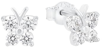 amor Kinder Mädchen Echtschmuck Ohrstecker Silber 925 Schmetterling Geschenkidee