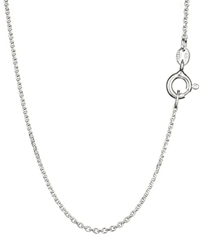 NKlaus Ankerkette (38cm - 80cm) 925 Silber Halskette diamantiert Breite: 1,2mm Damen Collier dünn