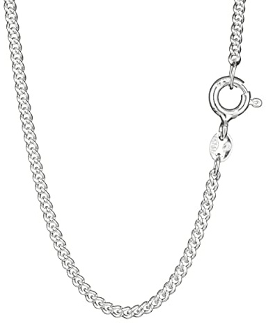 NKlaus Halskette (38cm - 80cm) Panzerkette rund 925 Sterling Silber Collier Breite: 1,7mm