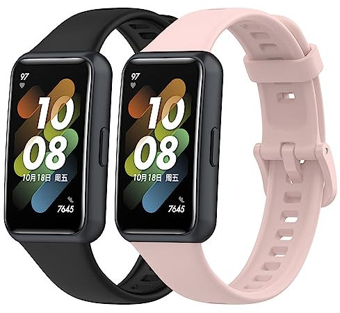 Flenco Correas de Repuesto para Huawei Band 7 Silicona Suave Deportiva Pulseras de Repuesto para Huawei Band 7 Transpirable Impermeable Correa Recambio Brazalete Pulseras Reemplazo para Huawei Band 7