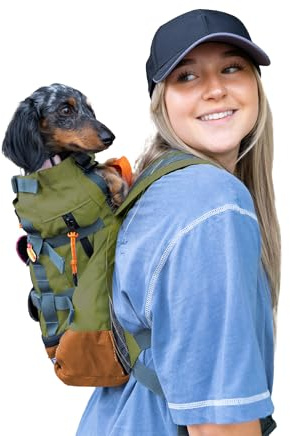 K9 Sport Sack Urban 3 - Small, Leafy - Ideal for Dogs with 13-16” Back Length - Dual-Use, Backpack-Style Carrier + Everyday Pack