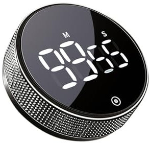 Prestige LED Display Visual Timers Magnetic Countdown and Countup Timer Ideal for Classroom, Cooking, Fitness, Baking, Studying, and Teaching Ease of Use by Kids and Adults in a Stylish Black Finish
