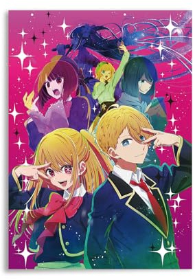 CosplayStudio Oshi no Ko Wandbild | Aquamarine & Ruby Hoshino Poster | Hartschaumplatte | 30x42cm