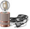 ledscom.de Tischlampe LITO, Schalter, bronze, inkl. LED Lampe 370lm, extra-warmweiß