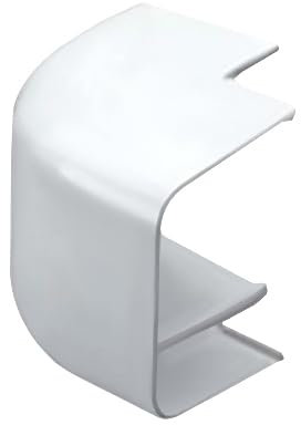 First Plast - Coudes et embouts - Coude extérieur 90° pour goulotte 80 x 60 mm - blanc - First Plast