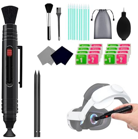 Vr Linsenreinigungstuch, multifunktionales Mikrofaser-Reinigungstuch, Kamera-Reinigungsset mit Linsenbürste, Reinigungsstift für Objektive, tragbares Linsenreinigungsset, L