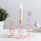 Glasseam Rose Bougeoirs en Verre: Lot De 3 Bougeoirs Porte-Bougies ColoréS pour La DéCoration D'IntéRieur Bougeoirs à Bulles pour Bougies DéCorations De Table De NoëL