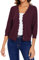 MINTLIMIT Ladies Cardigan 3/4 Sleeves Bolero Cardigans Knitted Sweater Spring Winter (Dark red L)