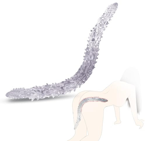 BDSMAGE Plug Anal Dildo Extra Long Transparent, Masseur de Particules Plug Anal Bouchon Anal de Stimulation Sexuelle pour Femmes Hommes Couples (S)