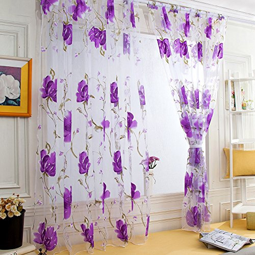 AKTOUR Tenda da doccia a pannello, 137 cm di lunghezza, con magneti nella parte inferiore (viola, taglia unica)