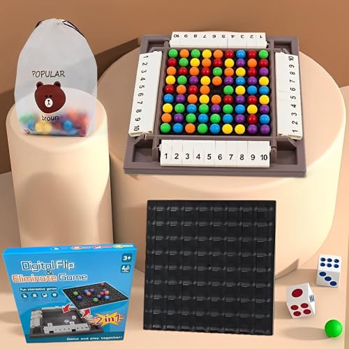 WTZWYFWJ Shut The Box Würfelspiel Spiel 4 Spieler,Elimination Brettspiel,Rainbow Puzzle Schachspiel,Regenbogenball Eliminierung Spiel,Brettspiele Urlaub unterhaltsames Spiel Kneipenspiele