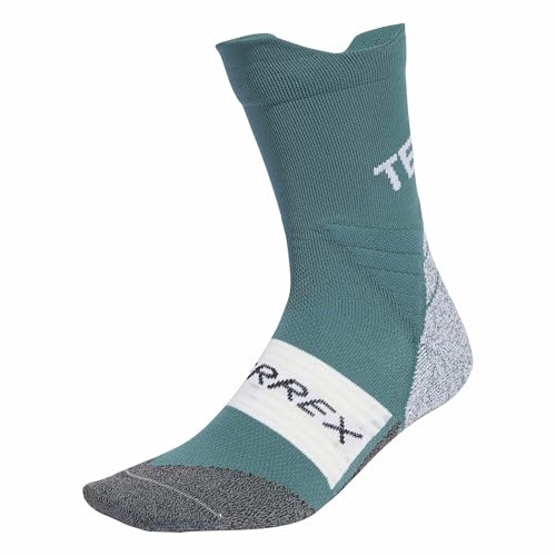 adidas Unisex Terrex Xperior CLIMACOOL Trail Crew Socks, Preloved Teal, 6.5-8