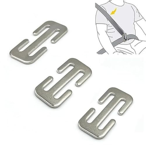 CALLYSONIC Sicherheitsgurt Einsteller 3 Stück, Metall Auto Sicherheitsgurt Clip,Gurtadapter Auto,Sicherheitsgurtversteller aus Metall Komfort Schultergurt Einsteller für komfortables Fahren